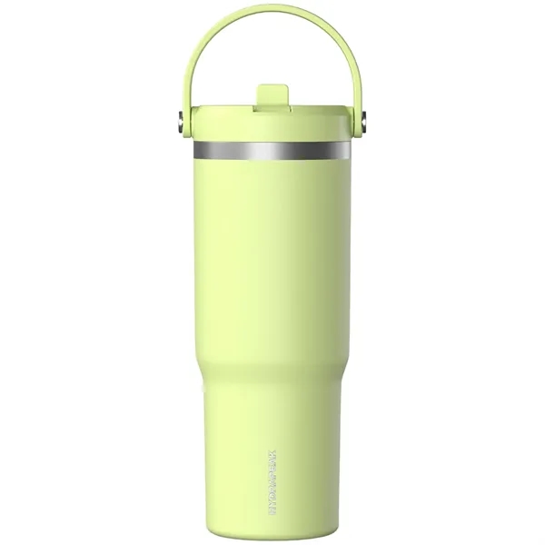 32 oz. stainless steel tumbler with double-wall insulation, lid, straw and... from ASI 57653 Gold Bond