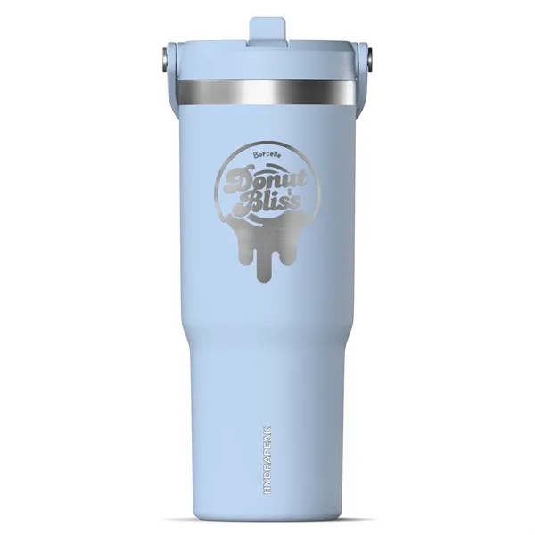 32 oz. stainless steel tumbler with double-wall insulation, lid, straw and... from ASI 57653 Gold Bond