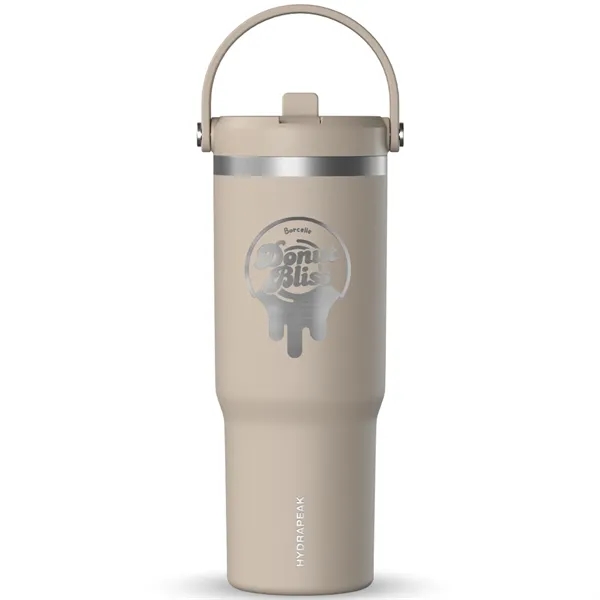 32 oz. stainless steel tumbler with double-wall insulation, lid, straw and... from ASI 57653 Gold Bond