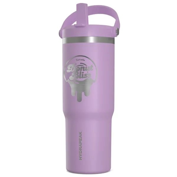 32 oz. stainless steel tumbler with double-wall insulation, lid, straw and... from ASI 57653 Gold Bond