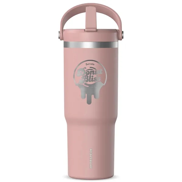 32 oz. stainless steel tumbler with double-wall insulation, lid, straw and... from ASI 57653 Gold Bond