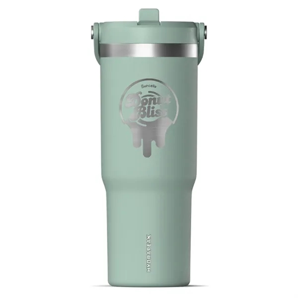 32 oz. stainless steel tumbler with double-wall insulation, lid, straw and... from ASI 57653 Gold Bond