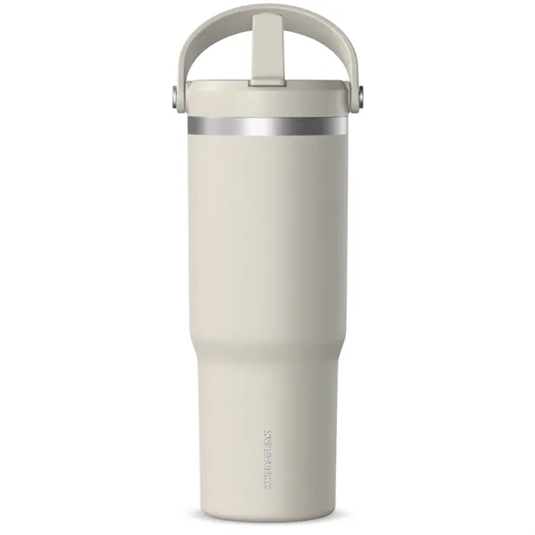 32 oz. stainless steel tumbler with double-wall insulation, lid, straw and... from ASI 57653 Gold Bond