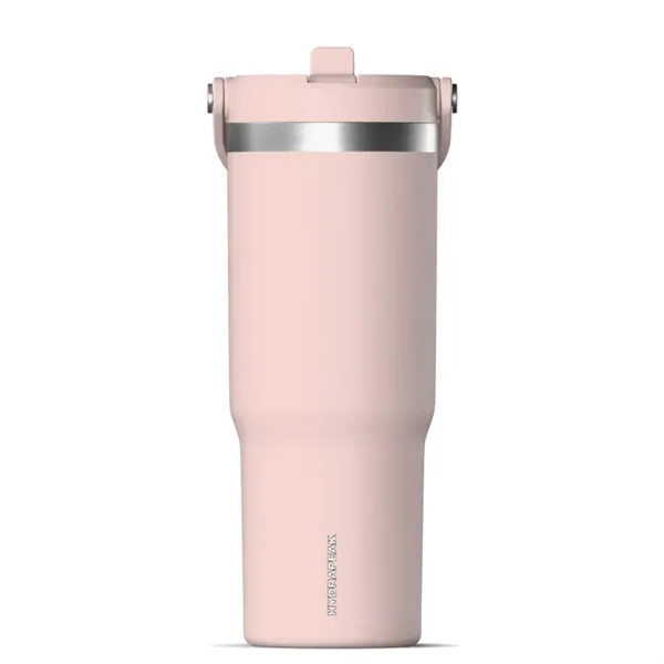 32 oz. stainless steel tumbler with double-wall insulation, lid, straw and... from ASI 57653 Gold Bond
