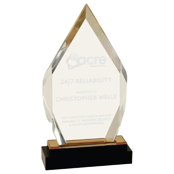 5" x 1 3/4" x 9" acrylic diamond-shaped faceted trophy on... from ASI 74601 Calico