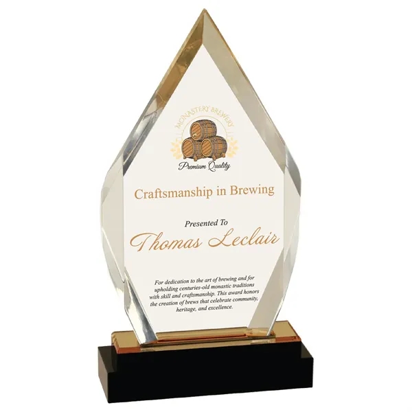 5" x 1 3/4" x 9" acrylic diamond-shaped faceted trophy on... from ASI 74601 Calico