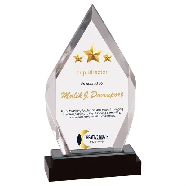 5" x 1 3/4" x 9" acrylic diamond-shaped faceted trophy on... from ASI 74601 Calico
