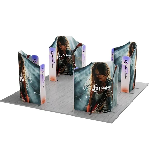 20'x20'x8'h MagLock Booth Display Kit B, lightweight frame, full color on... from ASI 49891 Discount Marketing Products / DMP