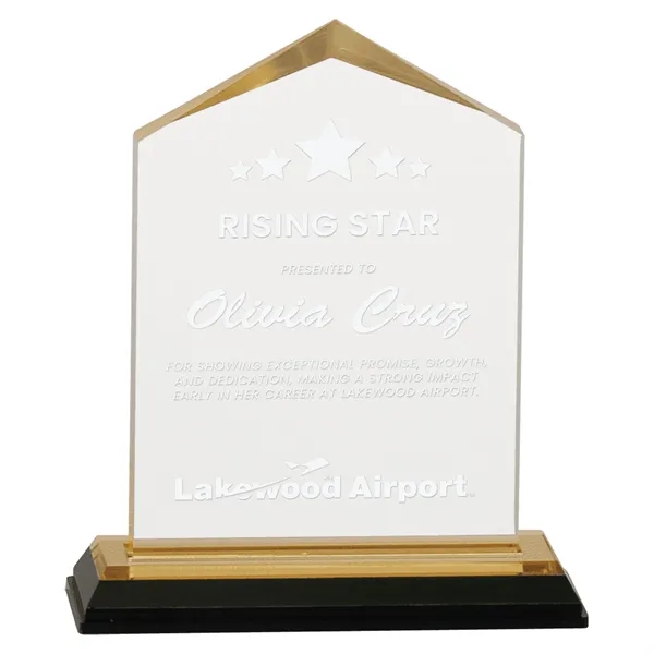 4 5/8" x 1 5/8" x 5 1/2" acrylic trophy with... from ASI 74601 Calico