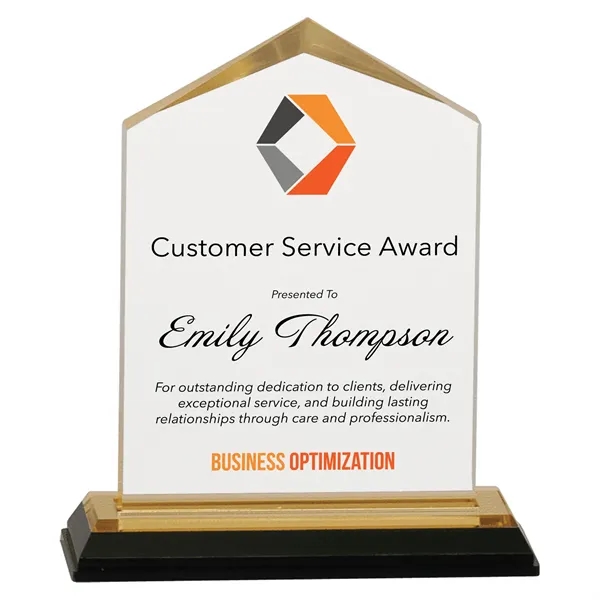 4 5/8" x 1 5/8" x 5 1/2" acrylic trophy with... from ASI 74601 Calico