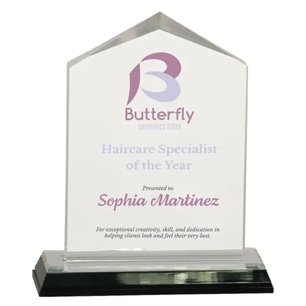 4 5/8" x 1 5/8" x 5 1/2" acrylic trophy with... from ASI 74601 Calico