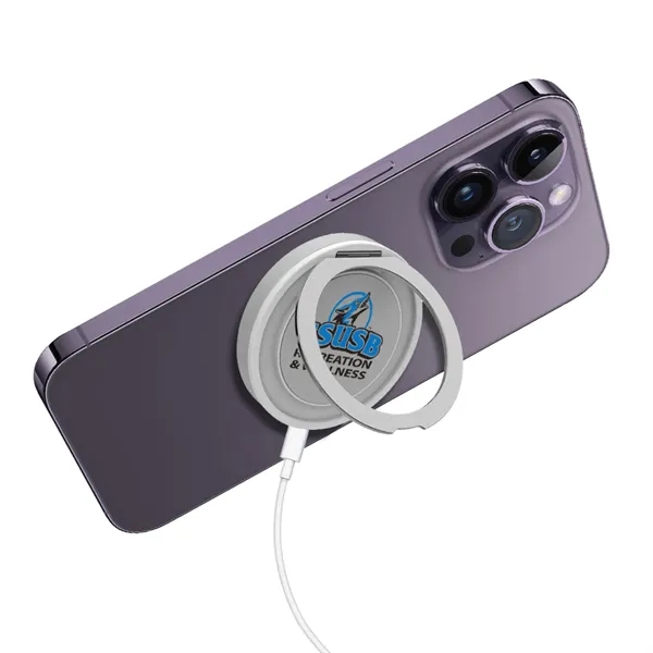2-1 Magnetic Wireless Charger & phone stand. Effortlessly attach to the... from ASI 74741 NVS Promo Designs, Inc. / NVS Promo