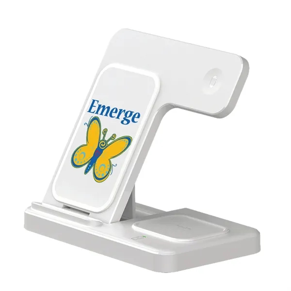 3-in-1 Wireless Charger & Stand Perfect for all Qi-enabled devices.... from ASI 74741 NVS Promo Designs, Inc. / NVS Promo