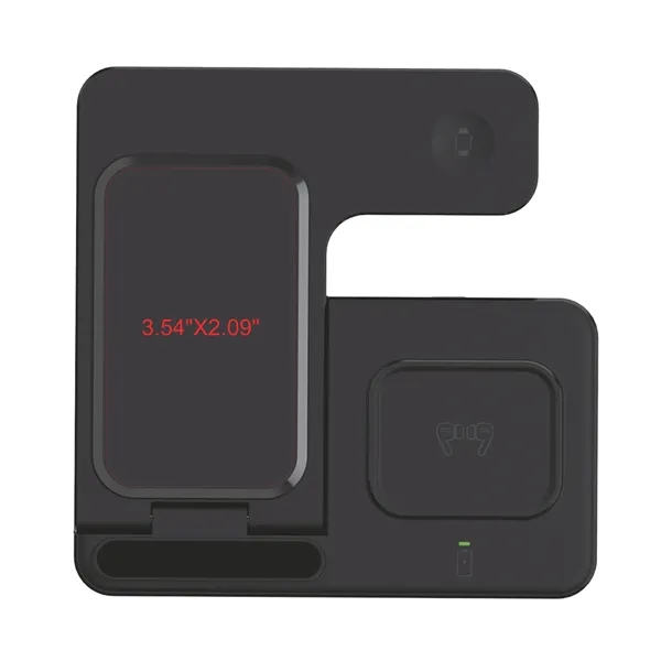 3-in-1 Wireless Charger & Stand Perfect for all Qi-enabled devices.... from ASI 74741 NVS Promo Designs, Inc. / NVS Promo
