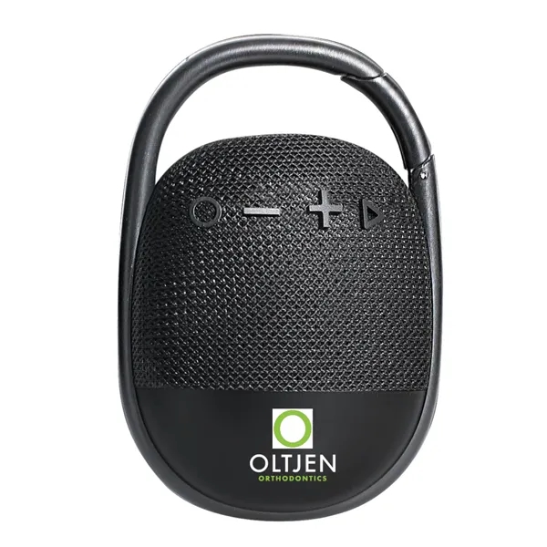 The ultimate Waterproof Bluetooth Speaker with built-in carabiner is a testament... from ASI 74741 NVS Promo Designs, Inc. / NVS Promo