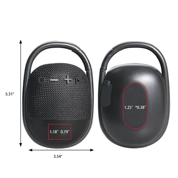 The ultimate Waterproof Bluetooth Speaker with built-in carabiner is a testament... from ASI 74741 NVS Promo Designs, Inc. / NVS Promo