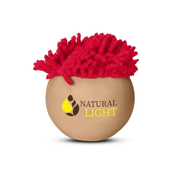 3" polyurethane foam Mop Toppers® stress balls with microfiber screen cleaning... from ASI 79530 Prime Line