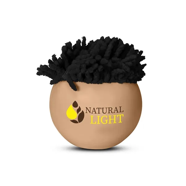 3" polyurethane foam Mop Toppers® stress balls with microfiber screen cleaning... from ASI 79530 Prime Line