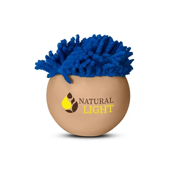 3" polyurethane foam Mop Toppers® stress balls with microfiber screen cleaning... from ASI 79530 Prime Line