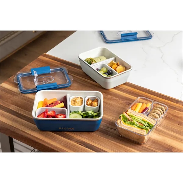 8" x 5" bento box made of double-wall stainless steel and... from ASI 56070 Gemline / Gemline®