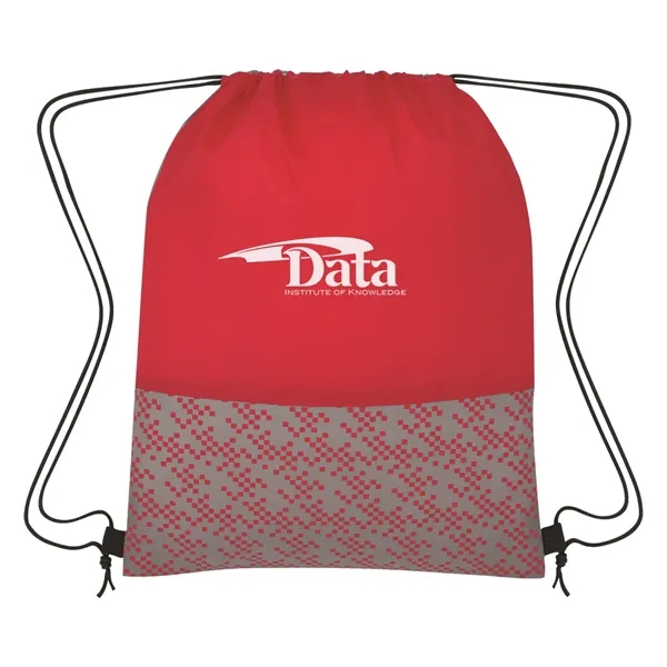 Drawstring backpack made of 210 denier polyester with a bitmap design.... from ASI 61125 Hit Promotional Products / Hit®