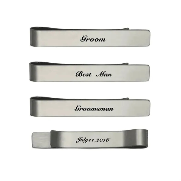 Stainless steel tie bar clip plus laser engraving on 1 location... from ASI 37218 Athena Promo (tm)