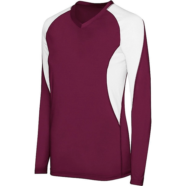 Ladies' court jersey with V-neck collar.... from ASI 37461 Augusta Sportswear
