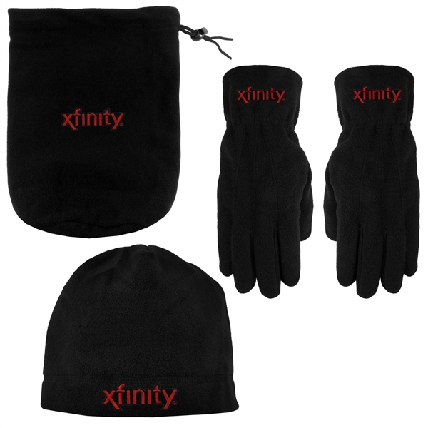 This combo comes with a fleece drawstring bag, gloves and beanie... from ASI 90160 Suntex Industries