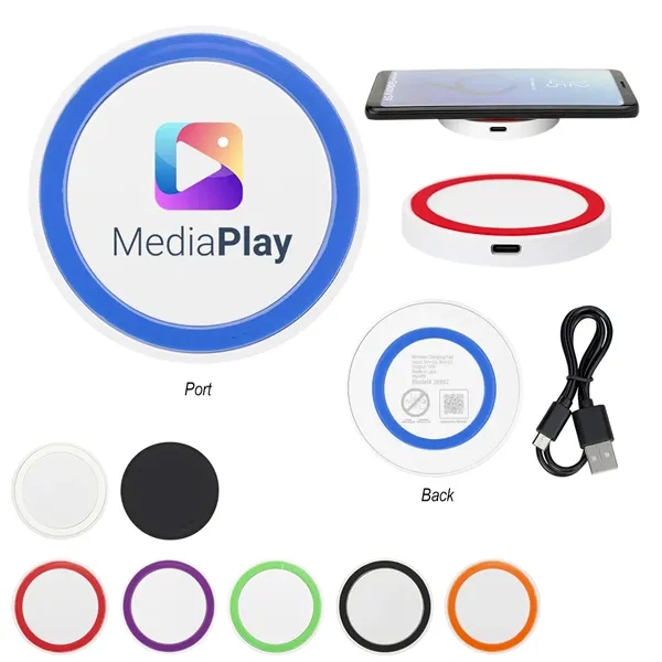 Wireless charging pad with Type-C input.... from ASI 61125 Hit Promotional Products / Hit®