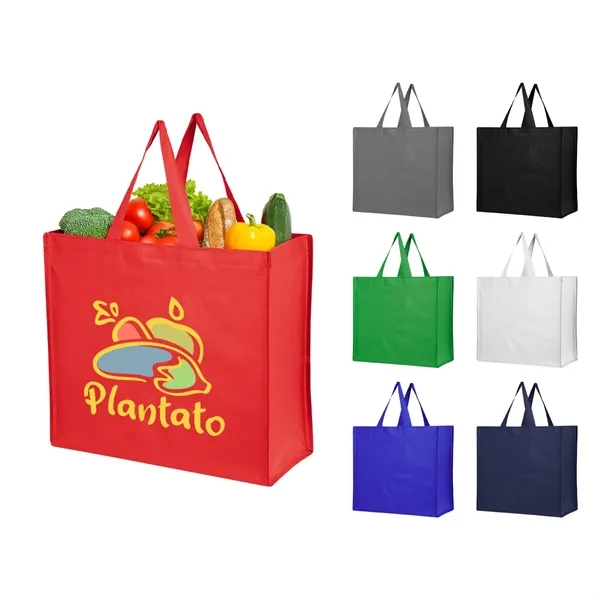 Recycled, laminated non-woven tote bag with 18" handles.... from ASI 61125 Hit Promotional Products / Hit®