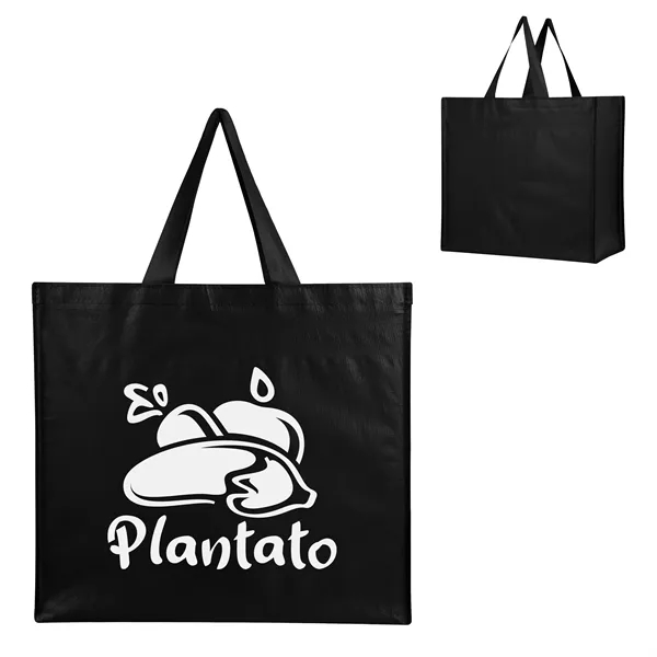 Recycled, laminated non-woven tote bag with 18" handles.... from ASI 61125 Hit Promotional Products / Hit®