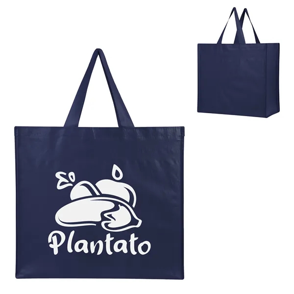Recycled, laminated non-woven tote bag with 18" handles.... from ASI 61125 Hit Promotional Products / Hit®