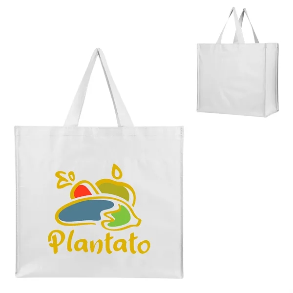 Recycled, laminated non-woven tote bag with 18" handles.... from ASI 61125 Hit Promotional Products / Hit®