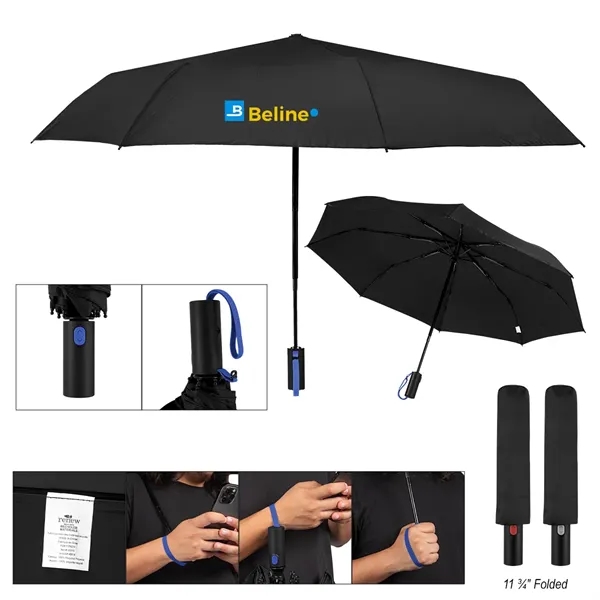 Telescopic folding umbrella with automatic open/close and 42" arc.... from ASI 61125 Hit Promotional Products / Hit®