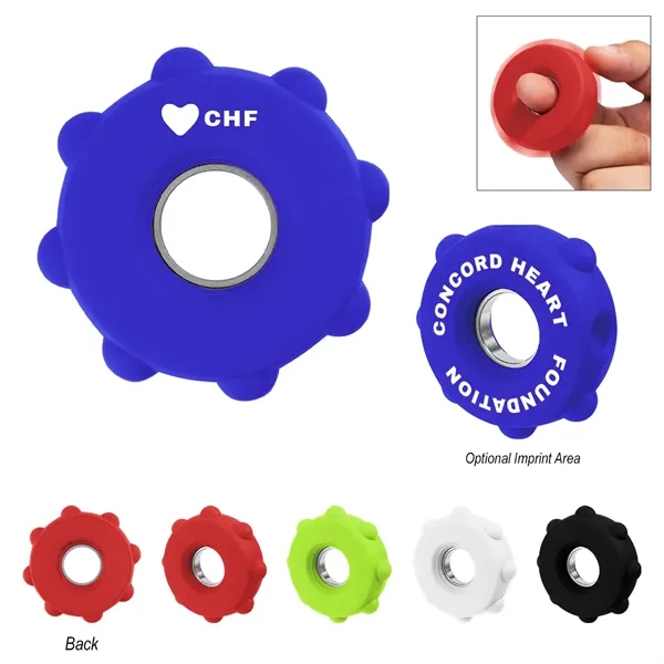 Silicone fidget spinner with push-pop bubbles.... from ASI 61125 Hit Promotional Products / Hit®