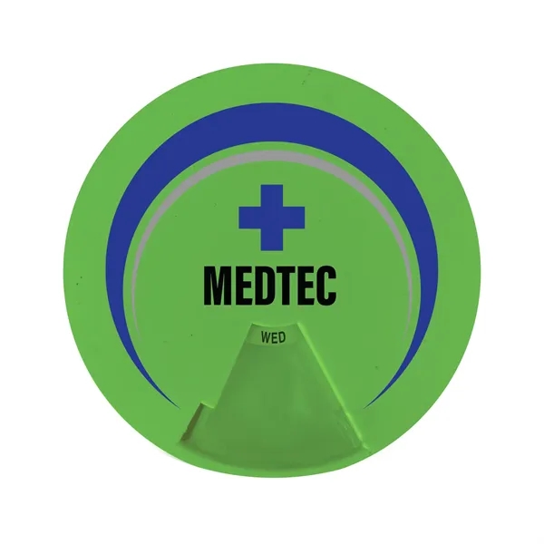 Digital full color imprinted, USA made, round pill box with 7... from ASI 54040 Fey Promo