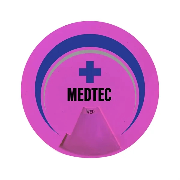 Digital full color imprinted, USA made, round pill box with 7... from ASI 54040 Fey Promo