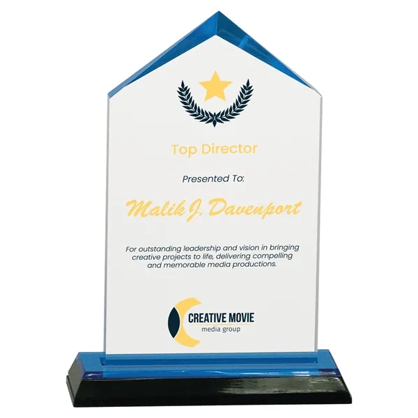 4 5/8" x 1 5/8" x 6 1/2" acrylic triangular trophy... from ASI 74601 Calico