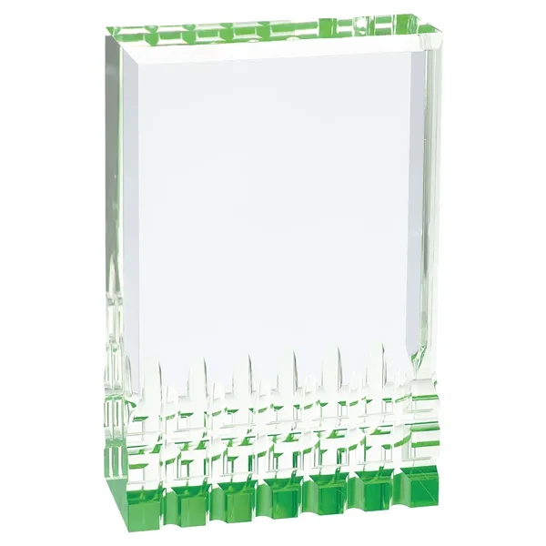 3 1/2" x 5" x 1" freestanding acrylic trophy with frosted... from ASI 74601 Calico