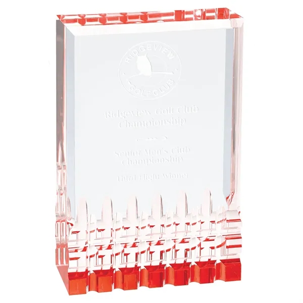 3 1/2" x 5" x 1" freestanding acrylic trophy with frosted... from ASI 74601 Calico