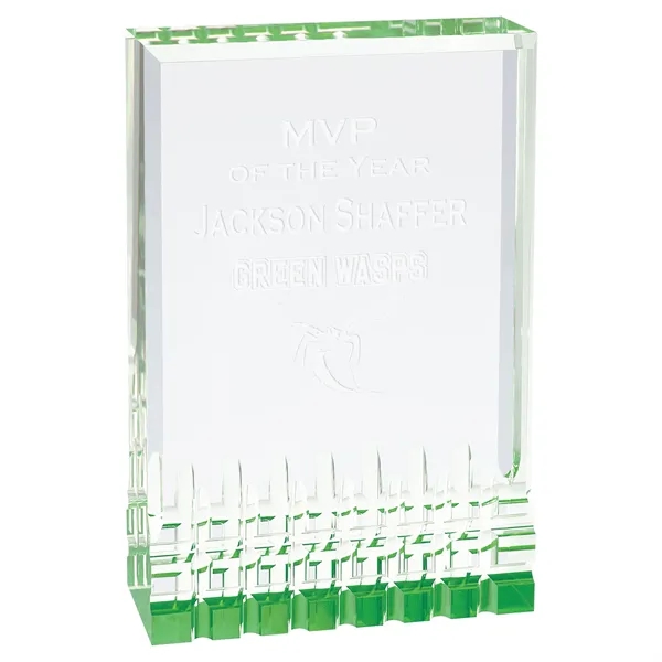 4 1/4" x 6" x 1" freestanding rectangular acrylic award with... from ASI 74601 Calico