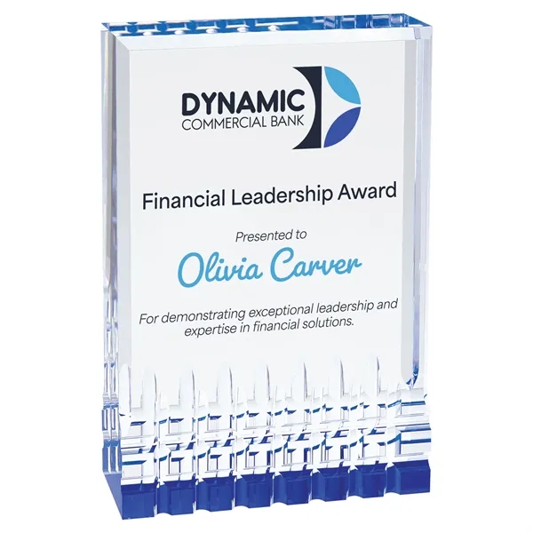 4 1/4" x 6" x 1" freestanding rectangular acrylic award with... from ASI 74601 Calico