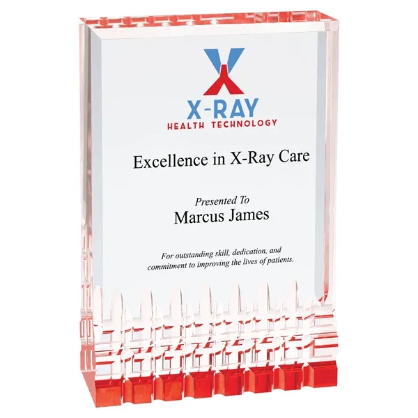 4 1/4" x 6" x 1" freestanding rectangular acrylic award with... from ASI 74601 Calico