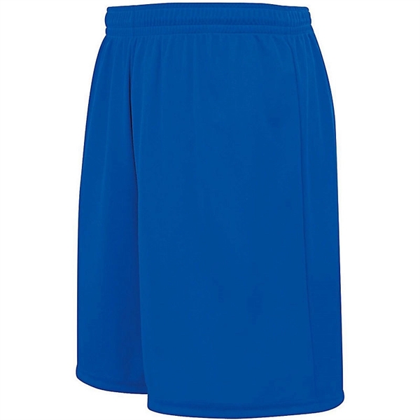 Youth soccer shorts made from 100% polyester wicking knit.... from ASI 37461 Augusta Sportswear