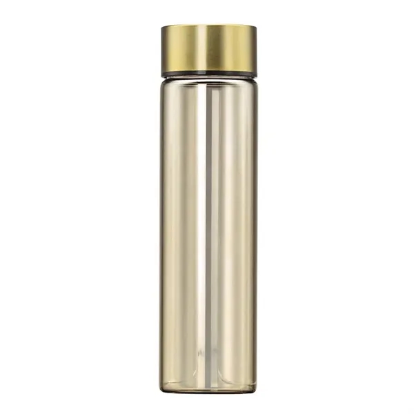 High quality borosilicate glass water bottle with stainless steel screw-top cap... from ASI 84592 St Regis Group