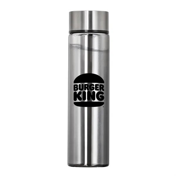 High quality borosilicate glass water bottle with stainless steel screw-top cap... from ASI 84592 St Regis Group