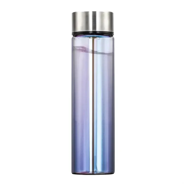 High quality borosilicate glass water bottle with stainless steel screw-top cap... from ASI 84592 St Regis Group