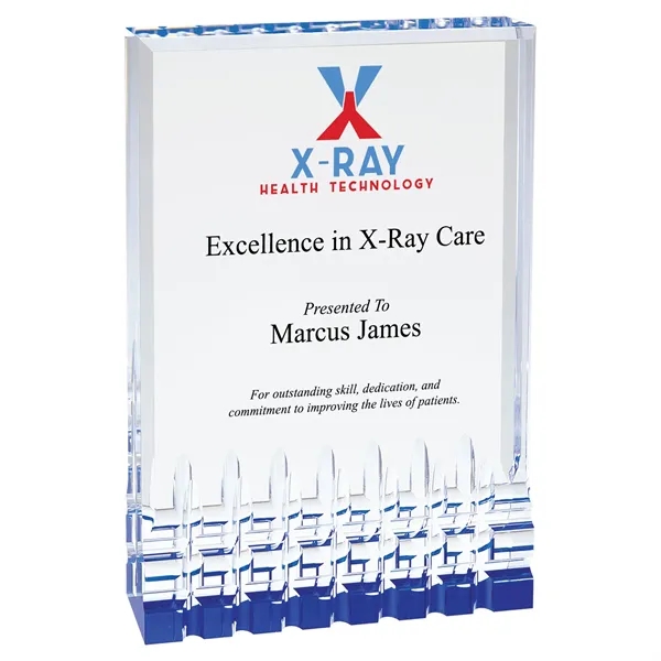 5" x 7" x 1" acrylic freestanding rectangular award with frosted... from ASI 74601 Calico