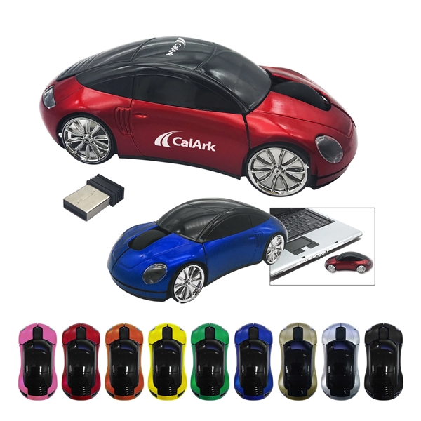 1400DPI 2.4 GHZ  Wireless Car Optical Mouse /Mice... from ASI 41511 Brainchild USA Inc / BrainChild Gift Club