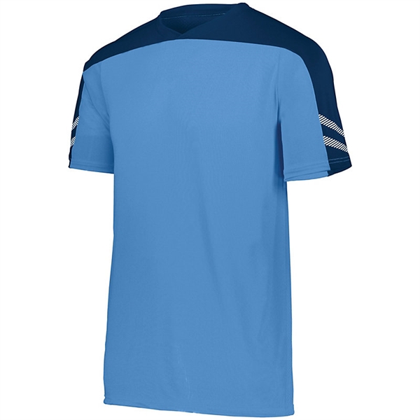 Youth Anfield soccer jersey,  88% polyester / 12% spandex knit... from ASI 37461 Augusta Sportswear